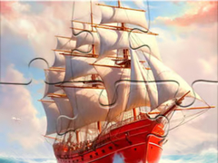 Game Jigsaw Puzzle: White Sailing Boat